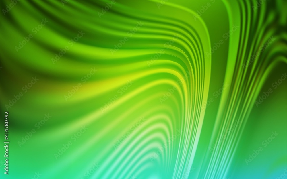 Light Green vector template with curved lines. Light Green vector template with curved lines.