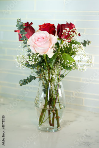 roses in a vase
