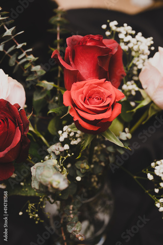 bouquet of red roses