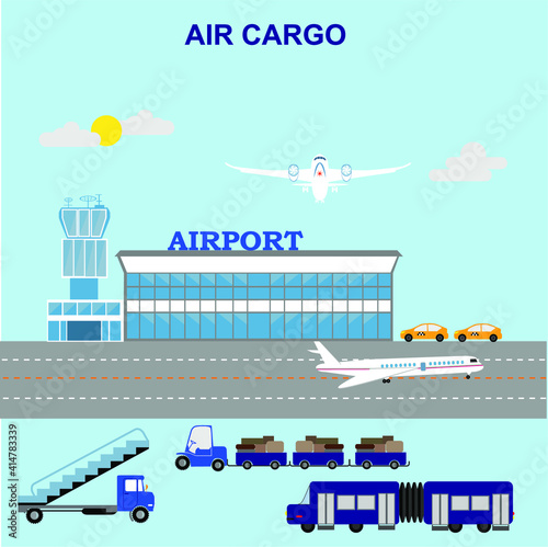 People at airport vector travel activities.  vector interior of airport check-in, waiting hall, Security gates, ticket office, baggage caro.