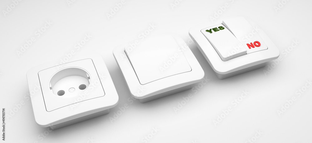 Electrical plugs, original 3d rendering Electrical plugs, original 3d rendering