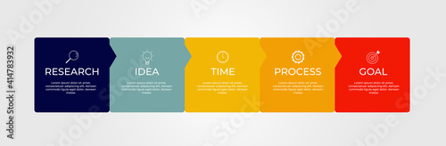 Infographic template with options or steps for business concept. Vector Illus...