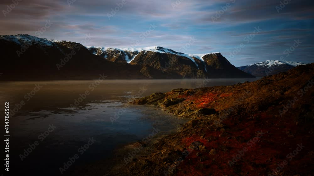 mountains and fjords at Norway landscape mountains and fjords at Norway landscape