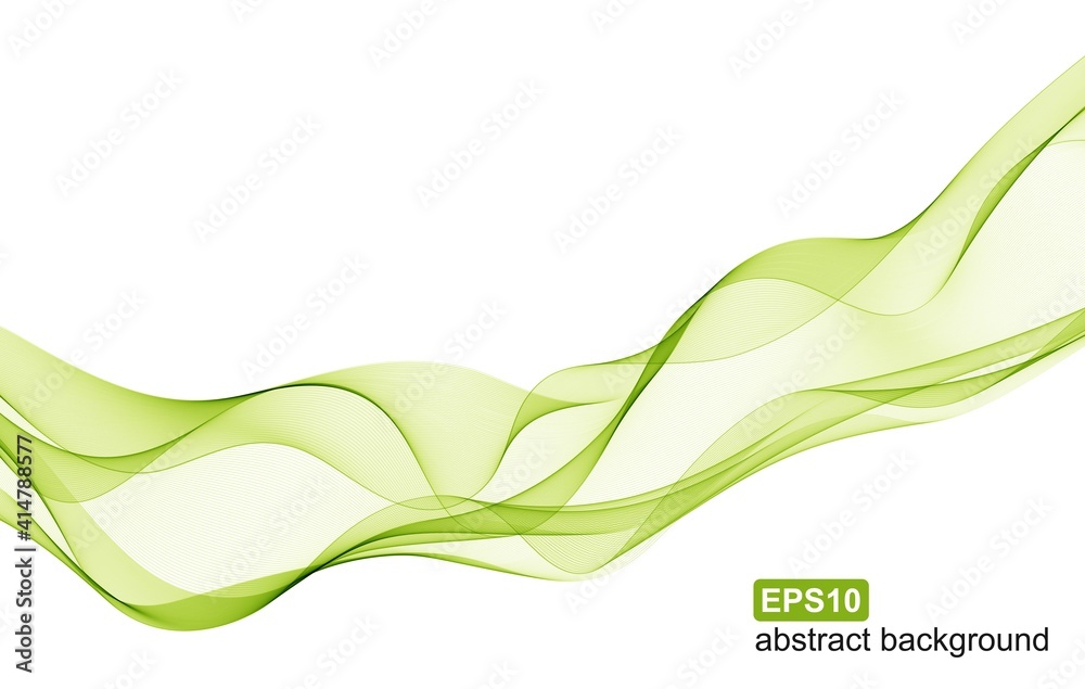Abstract green wave background. Vector illustration. Abstract green wave background. Vector illustration.