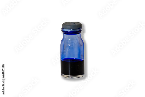 Isolated Ink Bottle  on white Background.