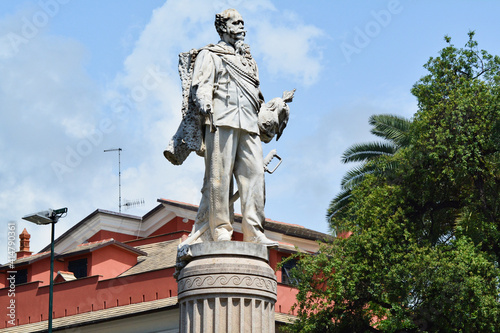 Il monumento a Vittorio Emanuele II a Chiavari in provincia di Genova  Liguria  Italia.