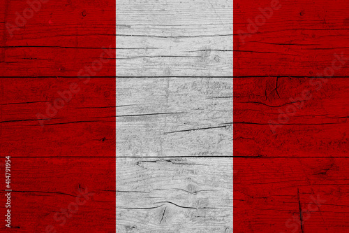 Flag of Peru. Wooden texture of the flag of Peru photo