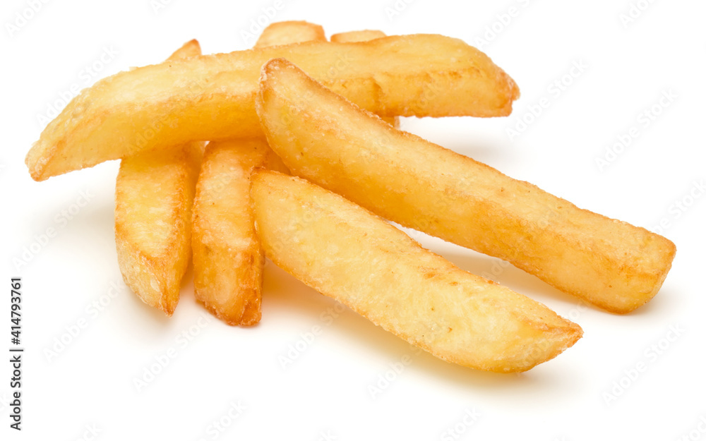 French Fried Potatoes isolated on white background French Fried Potatoes isolated on white background