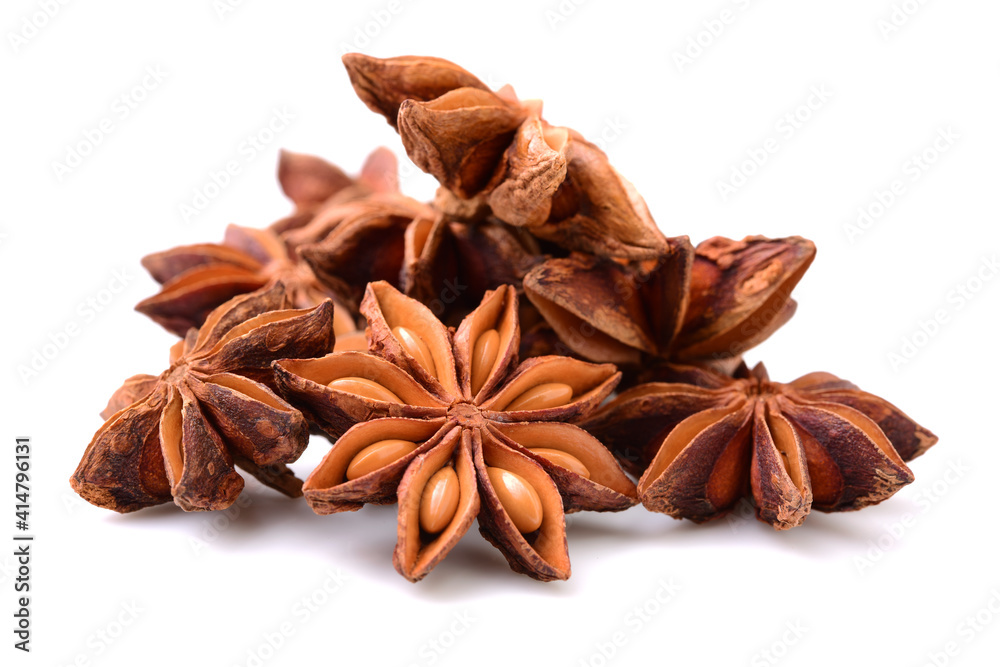 star anise isolated on white background