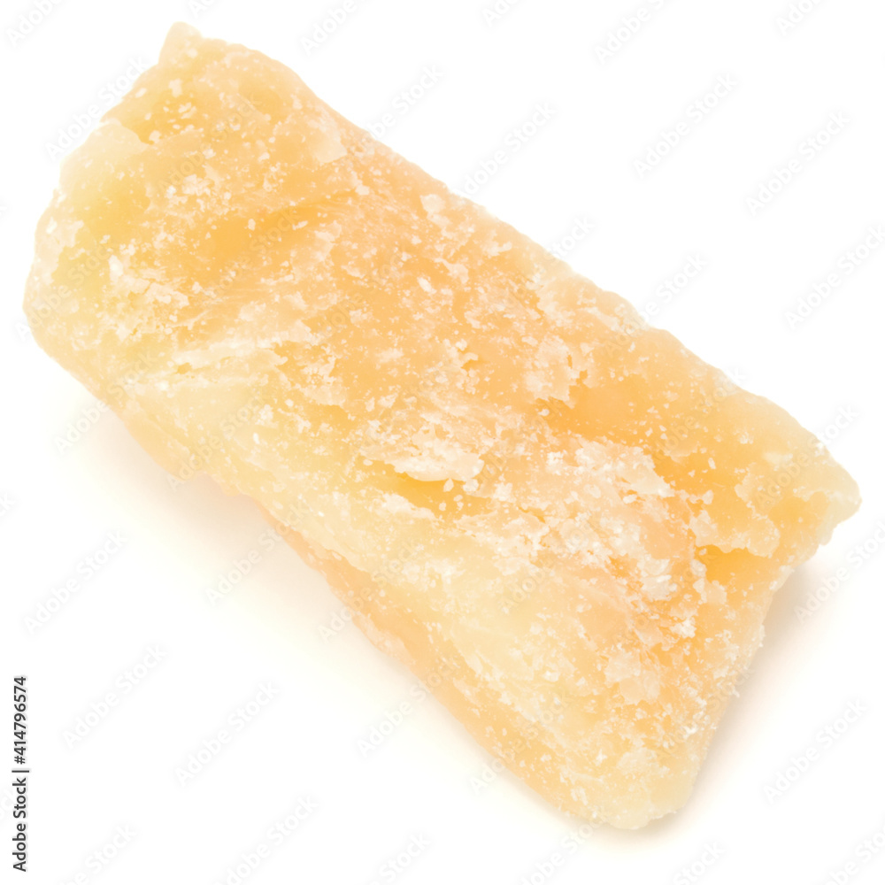 One parmesan cheese shred isolated on white background cutout One parmesan cheese shred isolated on white background cutout