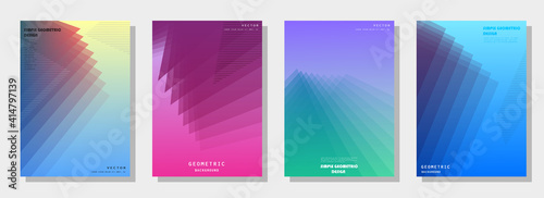 Modern abstract covers set. Futuristic design. Eps10 vector.