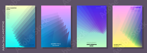 Modern abstract covers set. Futuristic design. Eps10 vector.