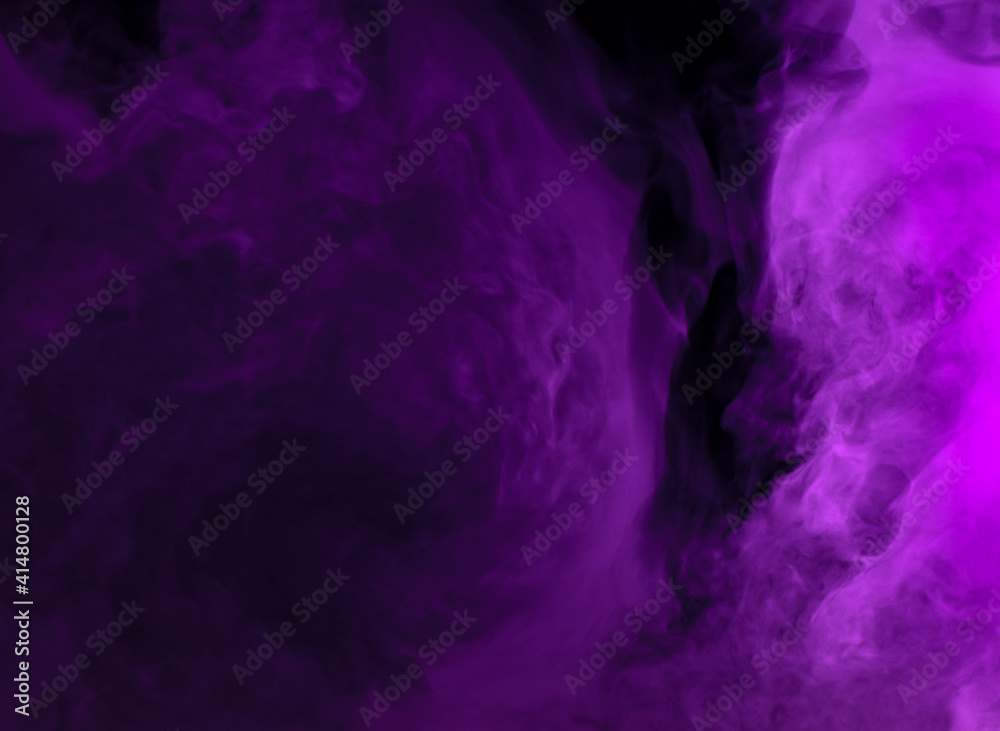 Abstract background of chaotically mixing puffs of purple smoke on a dark background Abstract background of chaotically mixing puffs of purple smoke on a dark background