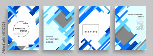 Covers with minimal designs. Abstract backgrounds. Vector frame for text Modern Art graphics for hipsters