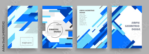 Covers with minimal designs. Abstract backgrounds. Vector frame for text Modern Art graphics for hipsters