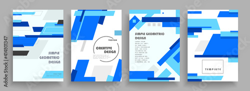 Covers with minimal designs. Abstract backgrounds. Vector frame for text Modern Art graphics for hipsters