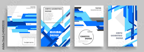 Covers with minimal designs. Abstract backgrounds. Vector frame for text Modern Art graphics for hipsters