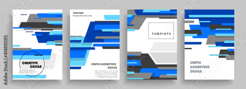 Covers with minimal designs. Abstract backgrounds. Vector frame for text Modern Art graphics for hipsters