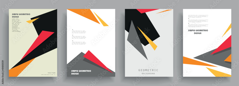 © mechkalo - Covers with minimal designs. Abstract backgrounds. Vector frame for text Modern Art graphics for hipsters