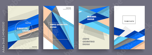 Covers with minimal designs. Abstract backgrounds. Vector frame for text Modern Art graphics for hipsters