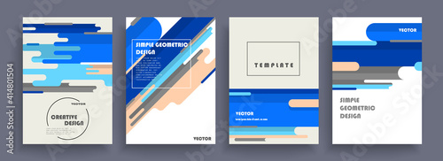 Covers with minimal designs. Abstract backgrounds. Vector frame for text Modern Art graphics for hipsters