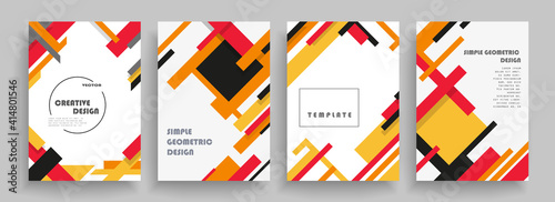 Covers with minimal designs. Abstract backgrounds. Vector frame for text Modern Art graphics for hipsters