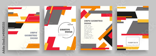 Covers with minimal designs. Abstract backgrounds. Vector frame for text Modern Art graphics for hipsters