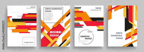 Covers with minimal designs. Abstract backgrounds. Vector frame for text Modern Art graphics for hipsters