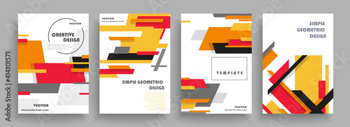 Covers with minimal designs. Abstract backgrounds. Vector frame for text Modern Art graphics for hipsters