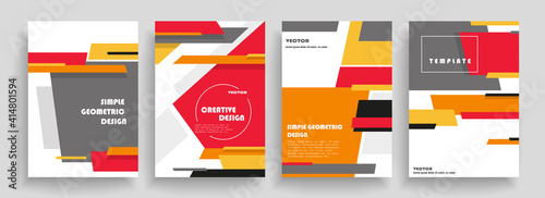 Covers with minimal designs. Abstract backgrounds. Vector frame for text Modern Art graphics for hipsters