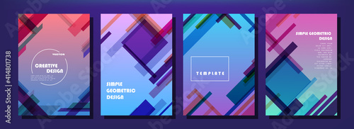 Covers with minimal designs. Abstract backgrounds. Vector frame for text Modern Art graphics for hipsters