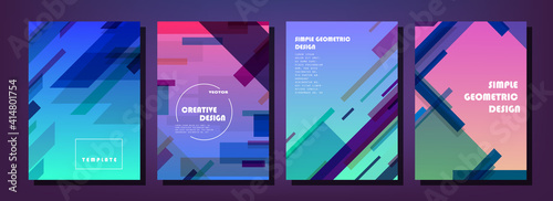 Covers with minimal designs. Abstract backgrounds. Vector frame for text Modern Art graphics for hipsters