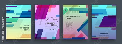 Covers with minimal designs. Abstract backgrounds. Vector frame for text Modern Art graphics for hipsters