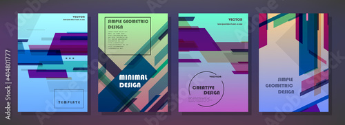 Covers with minimal designs. Abstract backgrounds. Vector frame for text Modern Art graphics for hipsters