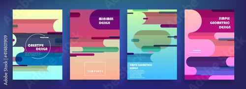 Covers with minimal designs. Abstract backgrounds. Vector frame for text Modern Art graphics for hipsters