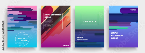 Covers with minimal designs. Abstract backgrounds. Vector frame for text Modern Art graphics for hipsters