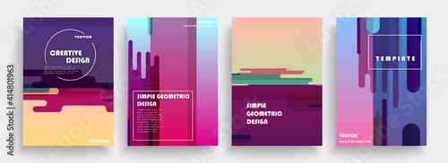 Covers with minimal designs. Abstract backgrounds. Vector frame for text Modern Art graphics for hipsters