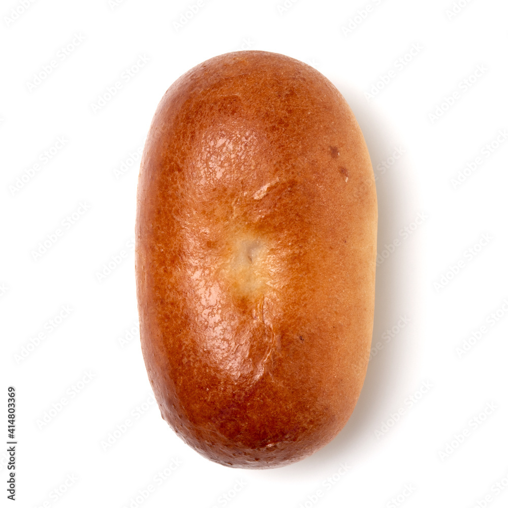 Homemade pasty, Russian stuffed pastry. Pirozhki isolated on white background. Flat lay, top view. Homemade pasty, Russian stuffed pastry. Pirozhki isolated on white background. Flat lay, top view.