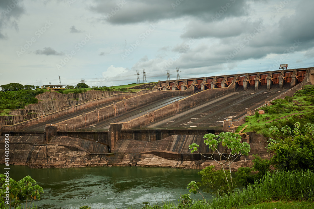 hydroelectric power is produced with moving water, power plant