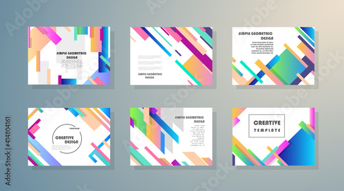 Covers with minimal designs. Abstract backgrounds. Vector frame for text Modern Art graphics for hipsters