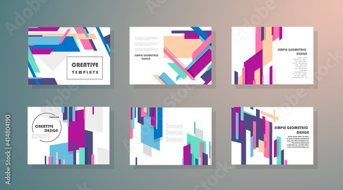 Covers with minimal designs. Abstract backgrounds. Vector frame for text Modern Art graphics for hipsters