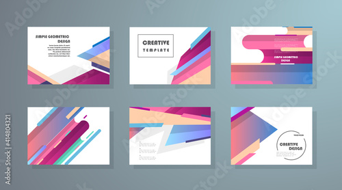 Covers with minimal designs. Abstract backgrounds. Vector frame for text Modern Art graphics for hipsters