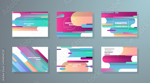 Covers with minimal designs. Abstract backgrounds. Vector frame for text Modern Art graphics for hipsters