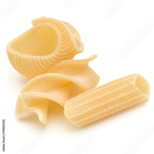 Italian pastai isolated on white background. photo