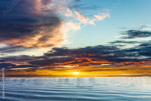 Fototapeta Naklejka Na Ścianę i Meble -  sunset on the background of the sea, beautiful sky