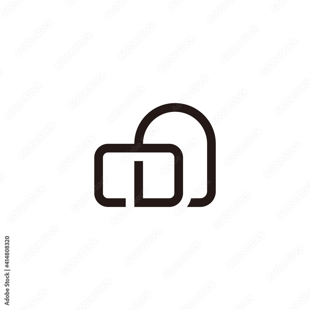 letter mn simple linked line geometric flat logo vector letter mn simple linked line geometric flat logo vector