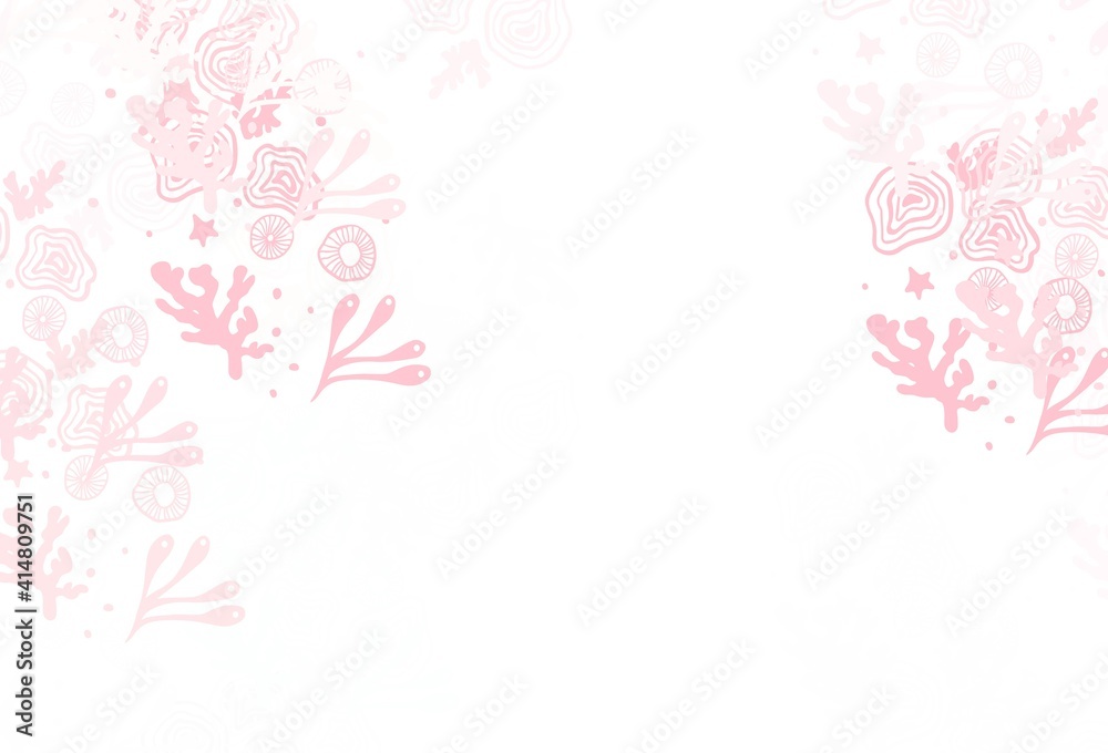 Light Red vector template with chaotic shapes. Light Red vector template with chaotic shapes.