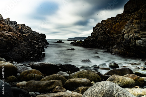 rocks and sea