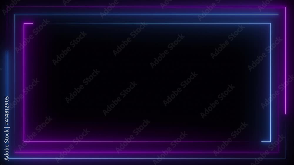 Neon lights  blue and purple seamless loop background motion graphics animation.