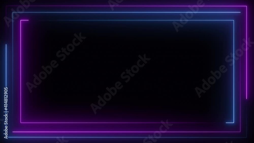 Neon lights  blue and purple seamless loop background motion graphics animation.